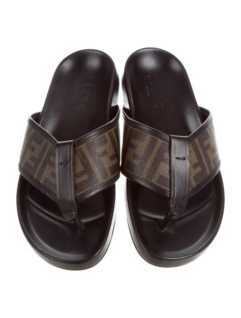 fendi zucca slide sandals|fendi zucca size 9 shoes.